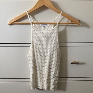 White rhinestoned crop top